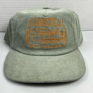 Vintage Sage Green Fairwell Festival Count Fairground SnapBack Corduroy Hat